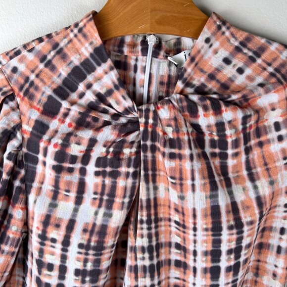 JOIE Lyell Twist Front Printed Cotton Top - Picture 10 of 12